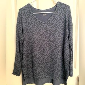 -cheetah print soft and sexy long sleeve